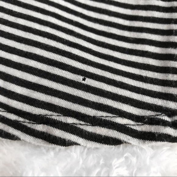 SOLD: Black Striped Cropped Tee - Picture 6 of 6
